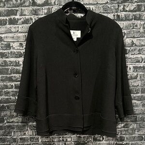 Emmelle Black Button-Up Jacket